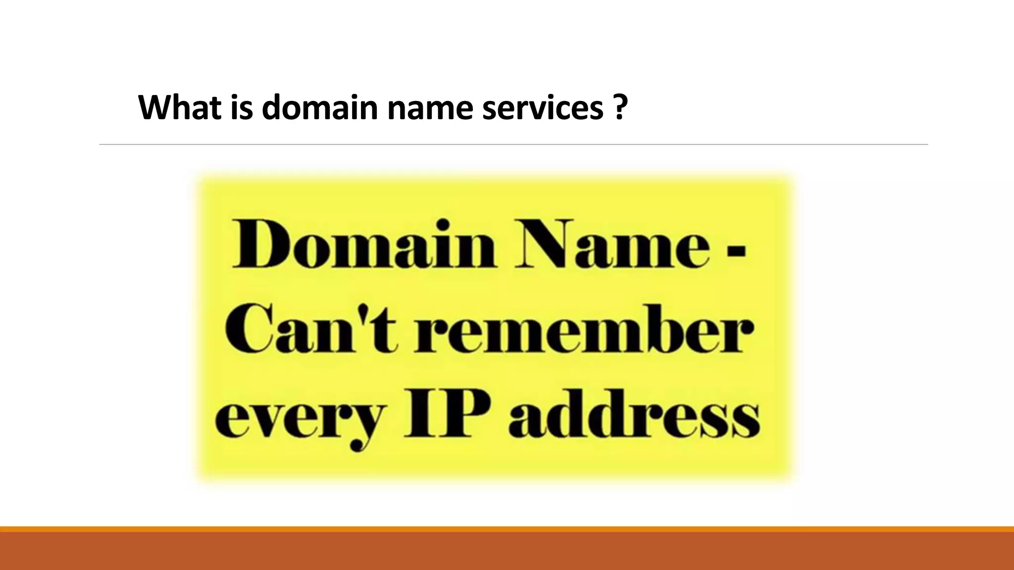 What is domain name services ?
 