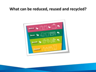 Considerations for minimising general waste
 