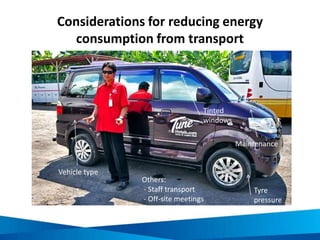 Creating a baseline for waste production
• Estimate the volume of:
– different types of waste
produced in
– different departments /
sections on
– different days.
• Estimate waste disposal cost
for the above types of waste
Picture source:
http://www.banthebottle.net/government/do-you-really-know-what-is-inside-bottled-water/
 