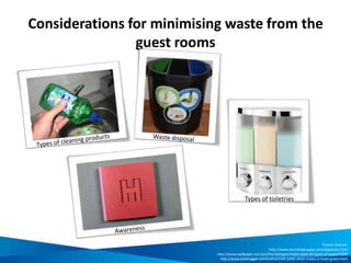 3. Identify energy and water inefficiencies and
causes of excessive waste
A. Conduct a simple walk through
audit of energy & water use
• Create audit checklist for energy or
water facilities and processes
• Survey building structure, systems and
resource use using observation and
measurements to complete the audit
checklist
• Identify and record all pieces of
equipment that use water and / or
energy
• Take notes of any outstanding questions
or areas that need follow-up
information or expertise
Goal:
 Identify inefficiencies in
resource use in
operational or
maintenance areas
 Identify potential savings
and low cost or no cost
improvements
 Identify potential longer-
term capital
improvements
 