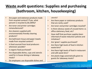 Examples of Green Lotus criteria
B Maximise socio-economic benefits for local society
B2 Priority in recruitment of laborers having local residence cards or people coming from less
developed economic regions and provision of additional training if necessary
B2.1 Availability of policies on recruiting local people, people from remote regions and less
developed economic regions
B3 Priority in usage of services and goods which are domestically or locally produced in the
tourist accommodation establishments business activities
B3.1 Priority in usage of locally made products or local raw materials without exhausting natural
resources
B5 Fairness in recruitment of local women and ethnic minority people living in the locality,
including manager position; no child labour usage
B5.1 Existence of gender-equality regarding staff employment
B5.2 Availability of policies to support female employees (maternity, training, consultation on
reproductive health, etc.)
 