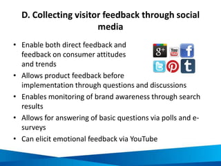 1. Private sector engagement with destination
tourism authorities
A. Participate in
public sector
organised
conferences,
meetings &
fourms
C. Participate in
public sector
surveys /
research
B. Participate in
destination policy
& planning
processes
D. Engage in
public-private
partnerships
Picture sources:
http://en.wikipedia.org/wiki/Handshake
http://rmbr.nus.edu.sg/news/index.php?phrase=heok%20hui&start=10&category=
http://www.flickr.com/photos/mhcseattle/1111568504/
http://www.flickr.com/photos/ilri/7549725204/
 