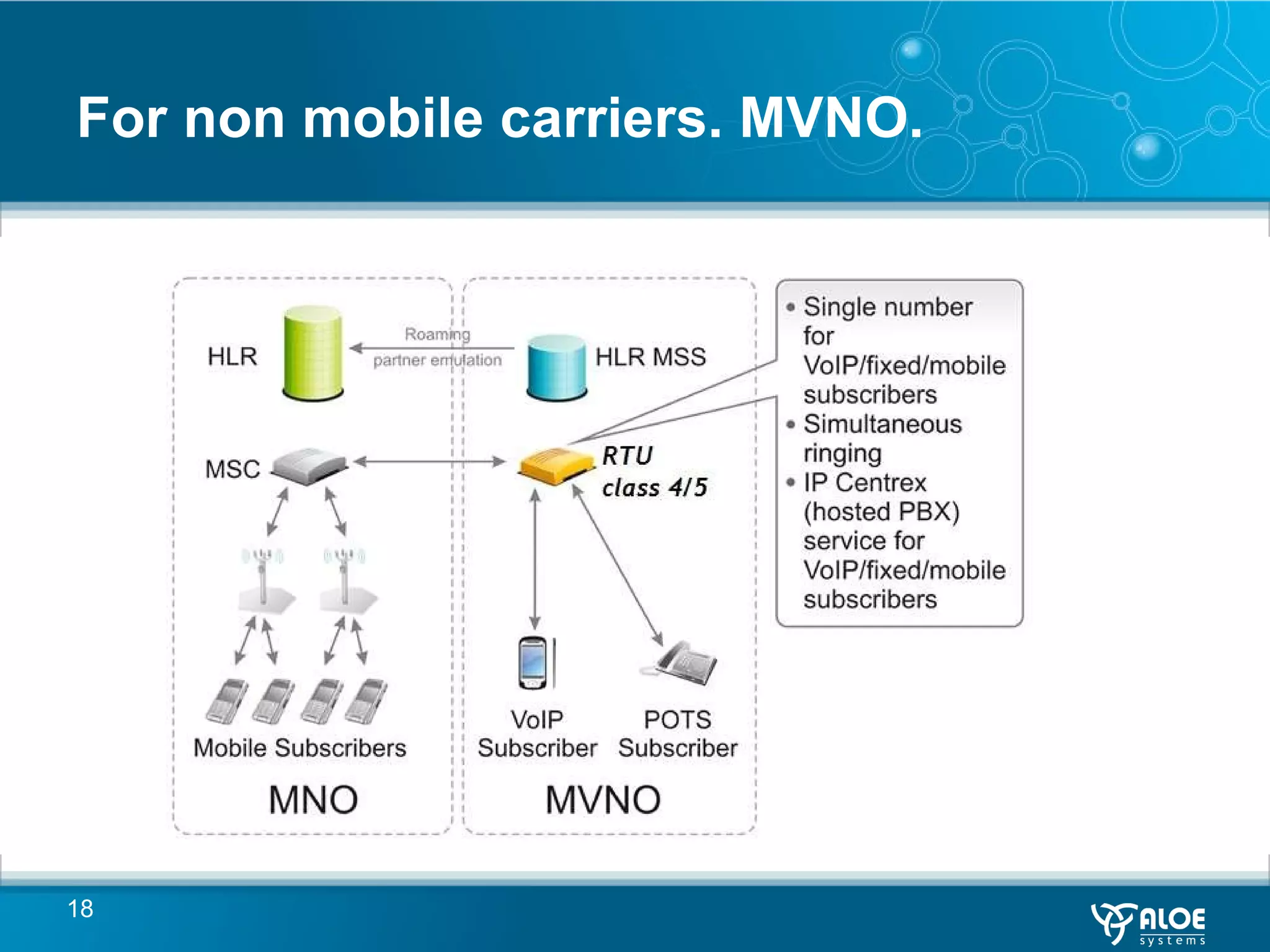 For non mobile carriers. MVNO. 