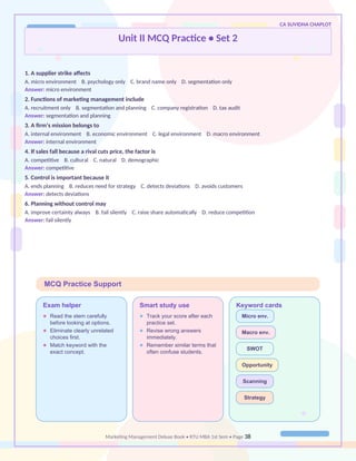 Comprehensive Marketing Management Guide for RTU MBA 1st Semester with ...