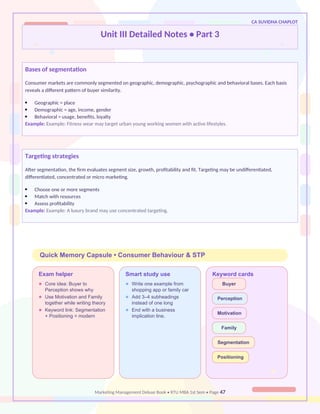 Comprehensive Marketing Management Guide for RTU MBA 1st Semester with ...