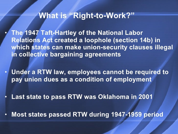 The Facts About Right to Work Laws