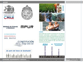 AFICHE




                                                                                                           Curso Regeneración Urbana
ECONOMÍA, EQUIPAMIENTO Y SERVICIOS   Carolina Carillo _Denise Marinkovic _Sabino Martínez _Andrés Vargas        1er semestre 2010 MPUR
 