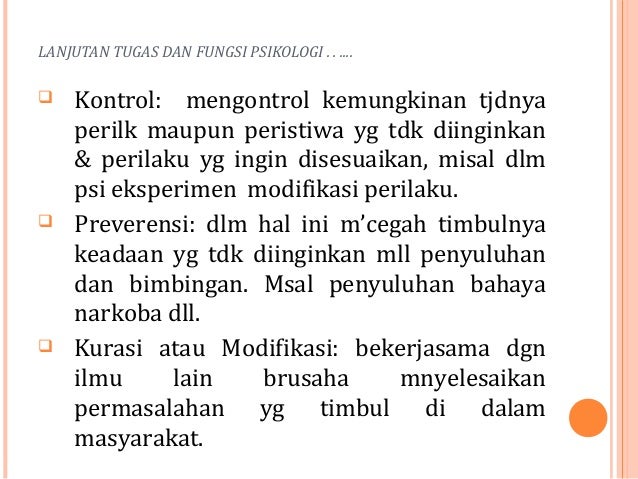 Ruang lingkup ilmu jiwa
