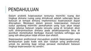 Ruang lingkup keperawatan | PPTX