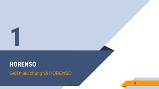 HORENSO
Giới thiệu chung về HORENSO
5
1
 