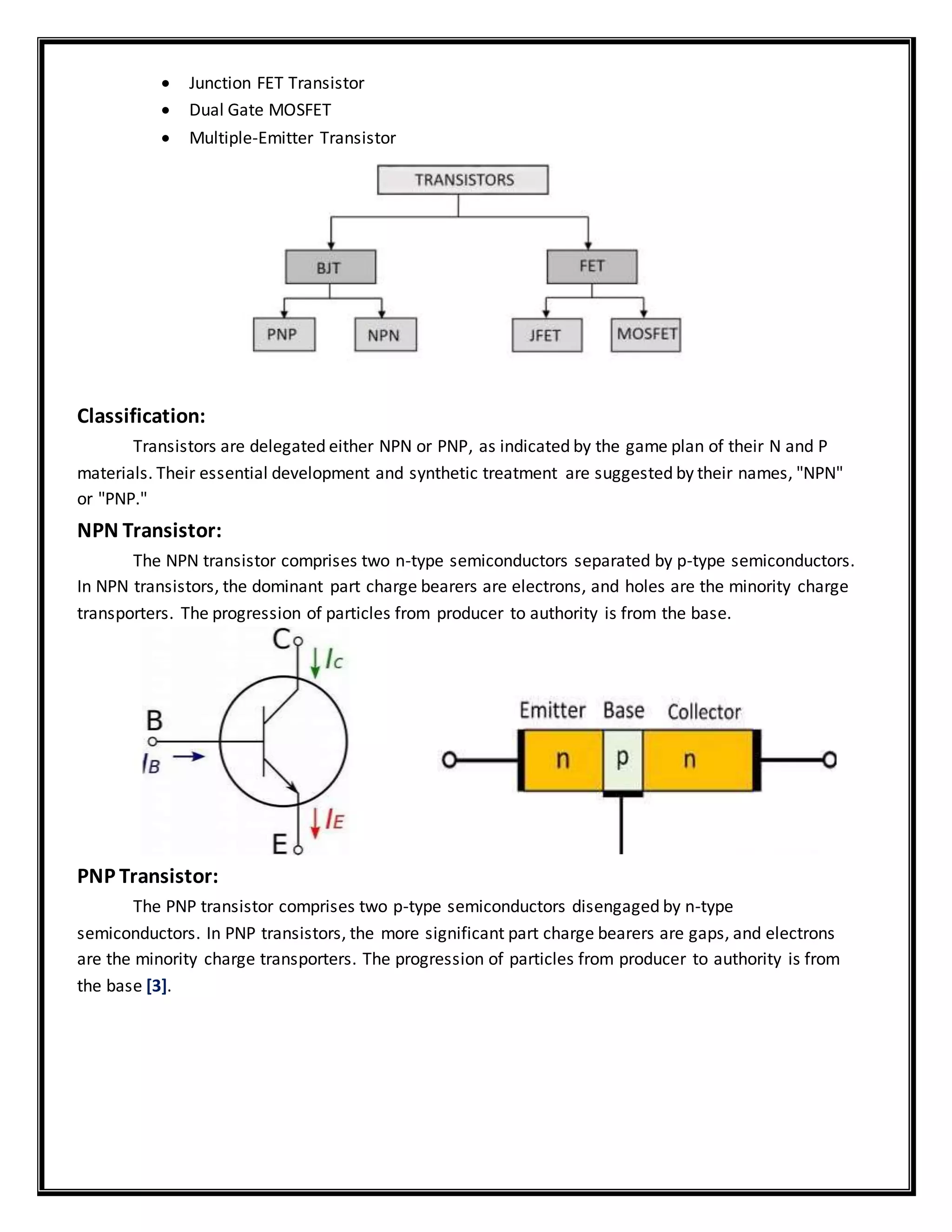 Transistor, its working and Applications | DOCX