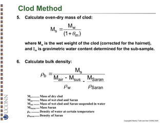 rubber balloon method for soil testing and analysis | PPT