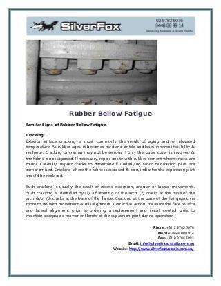 Rubber Bellow Fatigue