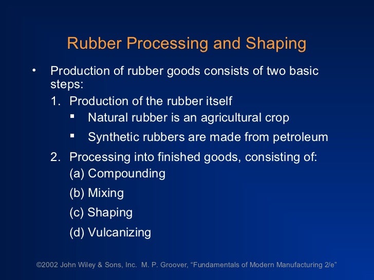 Rubber processing technology