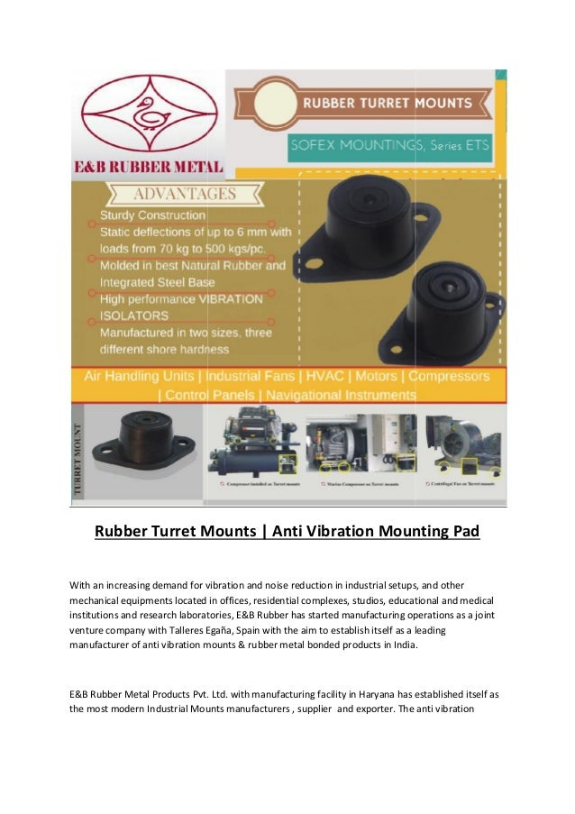 Rubber turret mounts anti vibration mounting pad