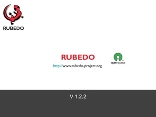 V 1.2.2
RUBEDO
http://www.rubedo-project.org
 