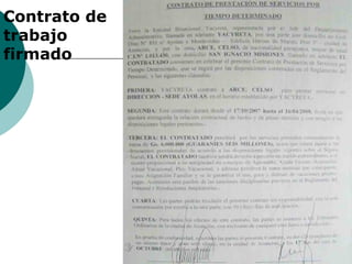 Contrato de trabajo firmado 