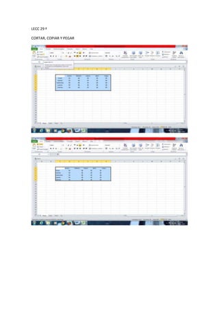 LECC 29 ª
CORTAR, COPIAR Y PEGAR

 