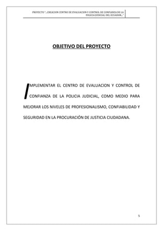 Calaméo - Ruben Pompeyo Alarcon Ramirez, Proyecto Centro De Control De  Confianza Policia Judicial Ecuador