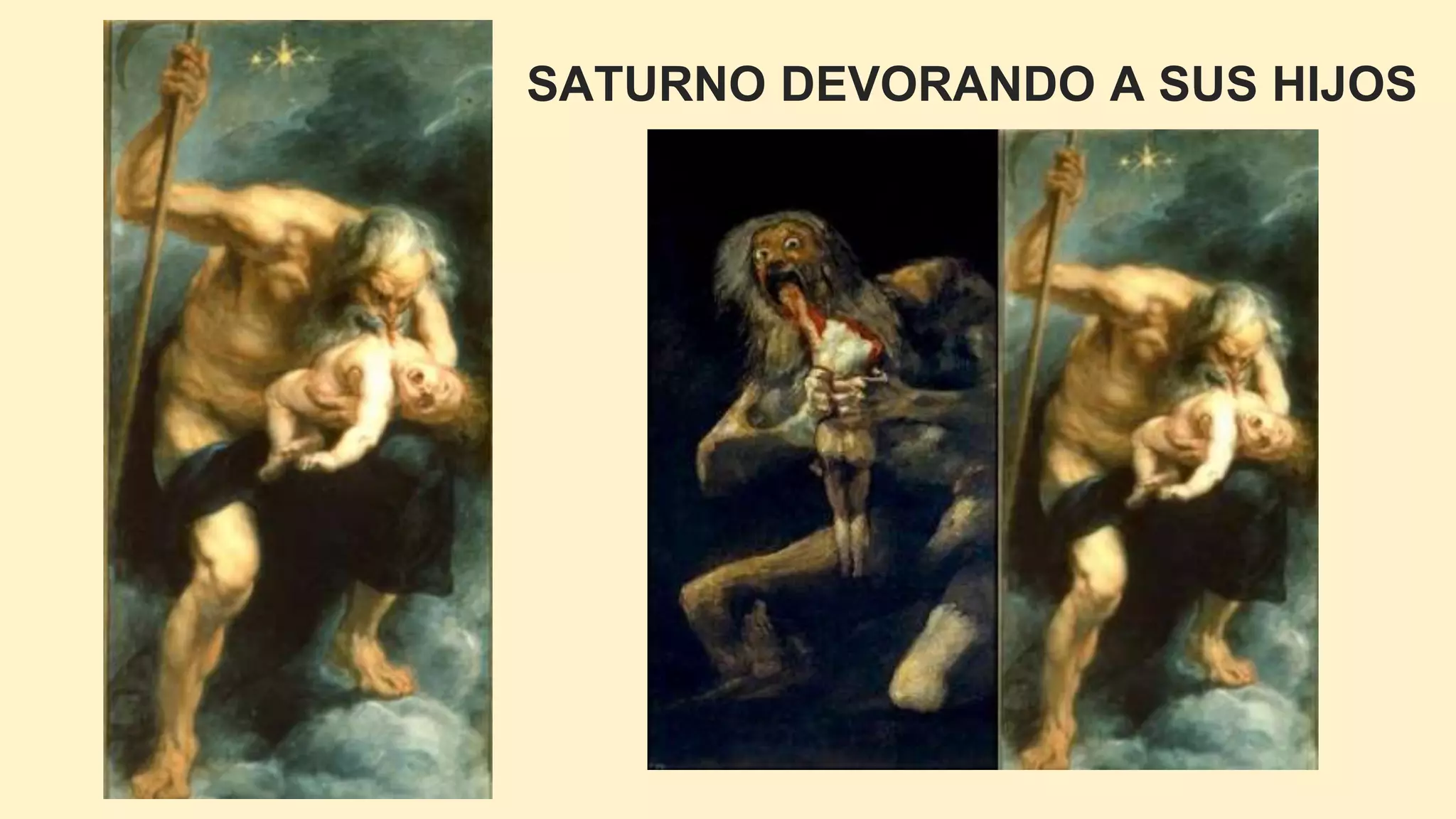 SATURNO DEVORANDO A SUS HIJOS
 