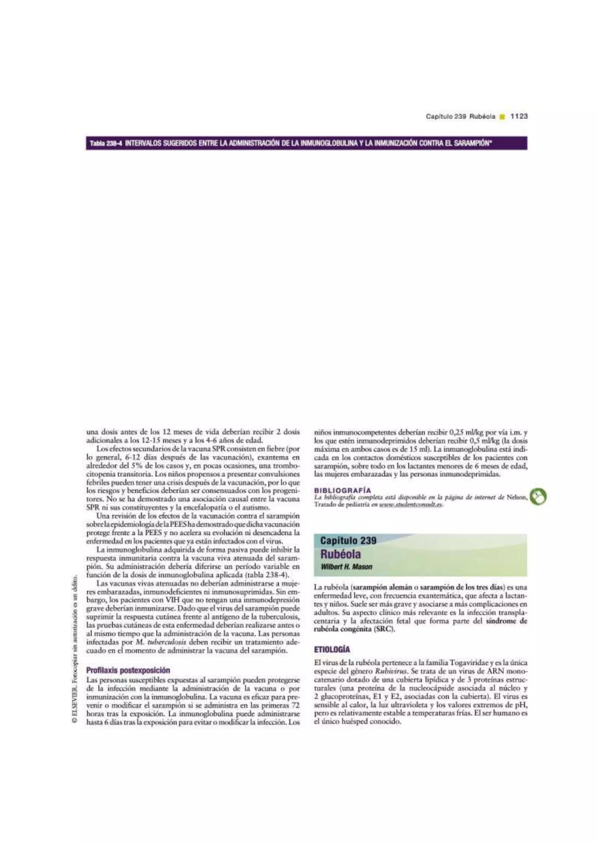 Rubeola | Tratado de Pediatria de Nelson 19 Ed.