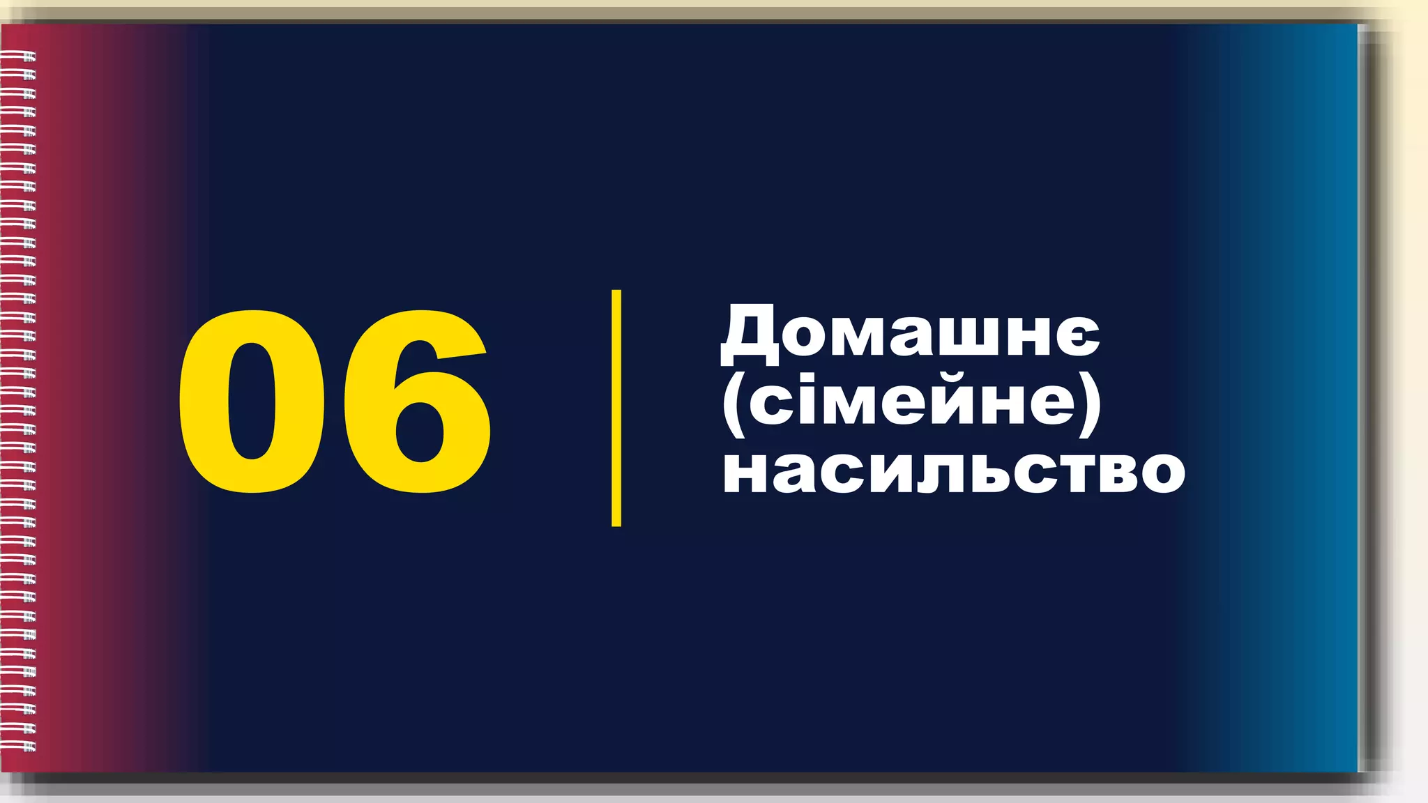 06
Домашнє
(сімейне)
насильство
 