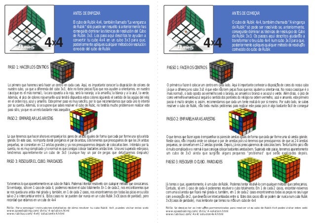 vistazo Generalizar Muscular paso a paso cubo rubik 4x4 Usando una