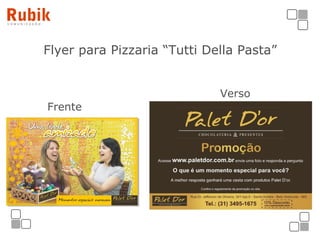 Flyer para Pizzaria “Tutti Della Pasta” Frente   Verso   