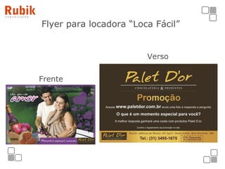 Flyer para locadora “Loca Fácil” Frente   Verso   