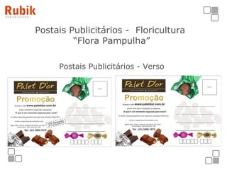 Postais Publicitários -  Floricultura  “Flora Pampulha” Postais Publicitários - Verso 