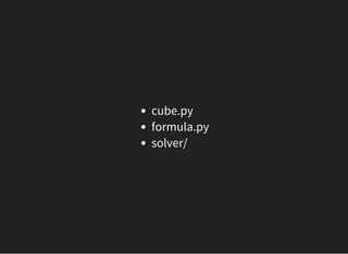 Implementation of Rubik's Cube Formula in PyCuber | PDF