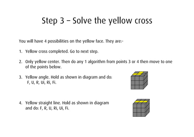 Step by Step guide for solving Rubik's Cube | PDF