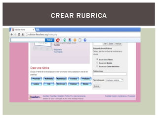 CREAR RUBRICA
 