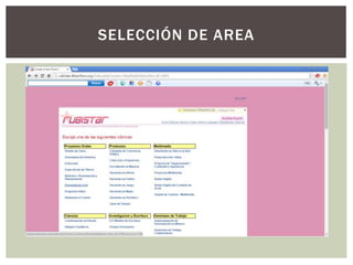 SELECCIÓN DE AREA
 