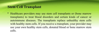 Stem Cell and Bone marrow transplant and Nursing Care | PPTX