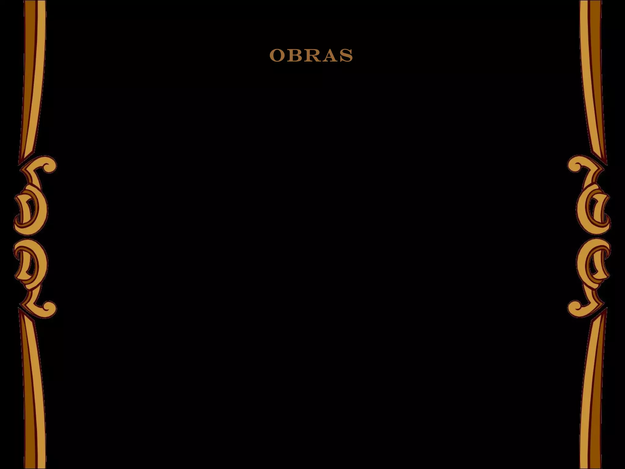 Rubén Darío

                            Obras




•   Entre sus grandes obras, Darío escribió tres libros y gran número
    de poemas sueltos ("prehistoria literaria“). Los libros son
    Epístolas y poemas (escrito en 1885, pero no publicado
    hasta 1888, con el título de Primeras notas), Rimas (1887)
    y Abrojos (1887).

•   Sin embargo, la crítica ha reconocido sus obras fundamentales:
    Azul... (1888), Prosas profanas y otros poemas
    (1896) y Cantos de vida y esperanza (1905).

•   El sesgo intimista de su obra se acentúa, en cambio, en Poema
    del otoño y otros poemas (1910), en que se muestra
    una sencillez formal sorprendente en su obra.
 