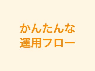 かんたんな
運用フロー
 