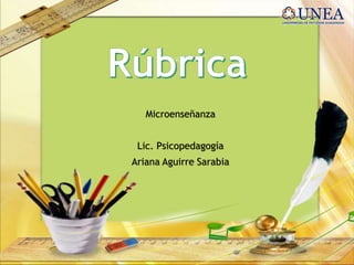 Microenseñanza 
Lic. Psicopedagogía 
Ariana Aguirre Sarabia 
 