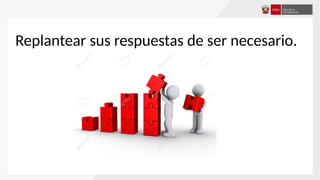 Replantear sus respuestas de ser necesario.
 