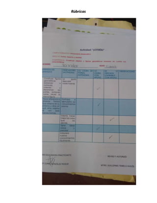 Rúbricas
 