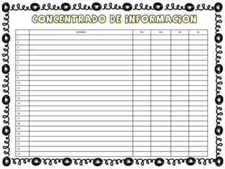 NOMBRE NIV NIII NII NI
1
2
3
4
5
6
7
8
9
10
11
12
13
14
15
16
17
18
19
20
21
22
23
24
 