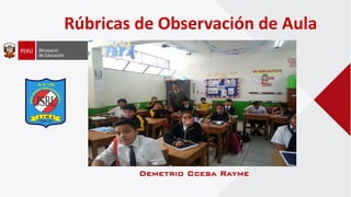 Rúbricas de Observación de Aula
Demetrio Ccesa Rayme
 
