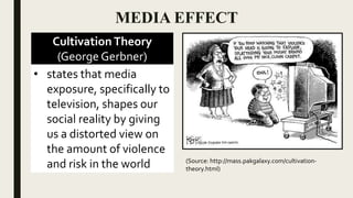 VIDEO PRESENTATION
Media Effects (2010)
YouTube Channel: Public Sphere
Retrieved October 27, 2016 from
https://www.youtube.com/watch?v=qvgURfZMGoQ
Why is it important to understand how media
effects work?
 