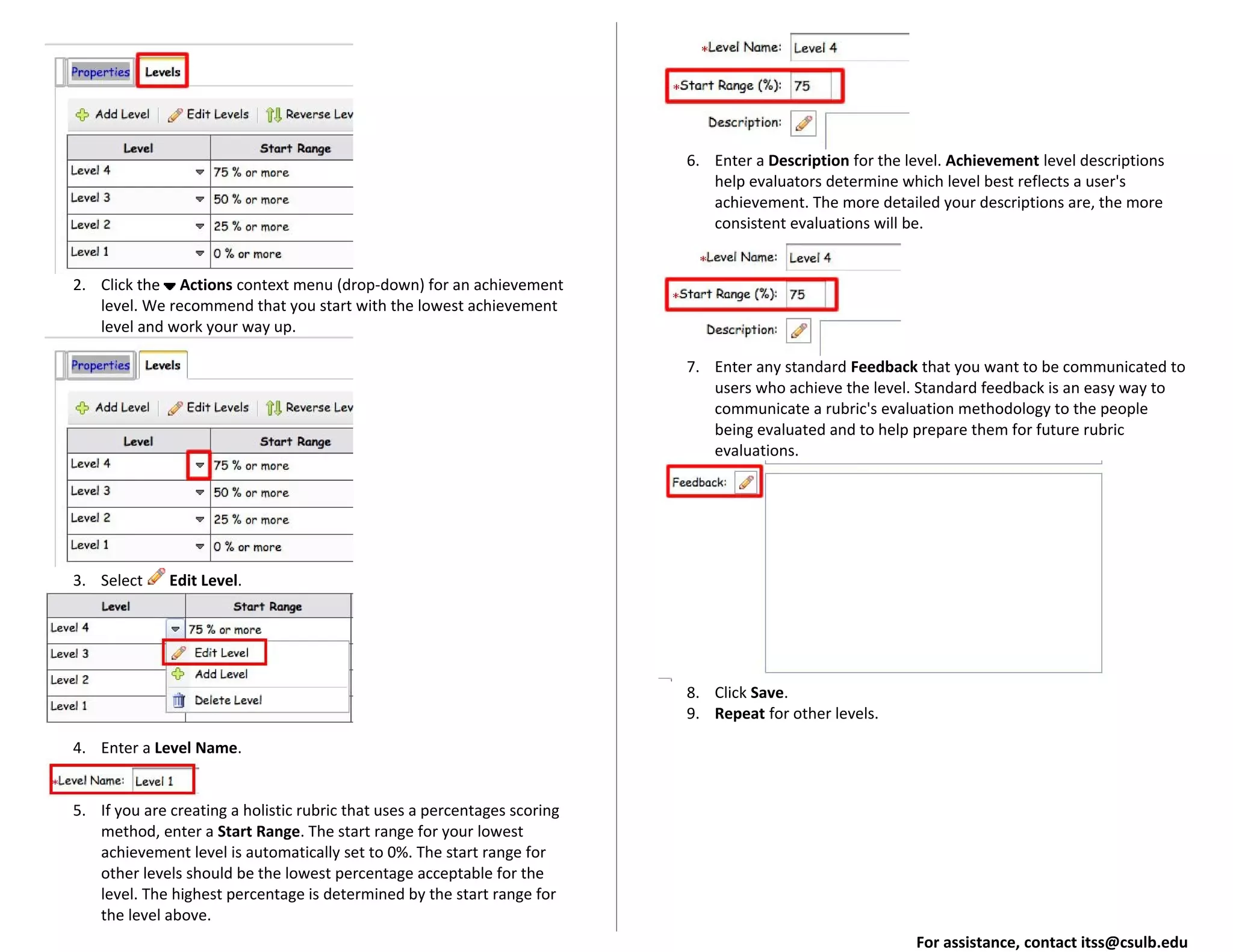 D2L Rubrics Guidelines | PPT