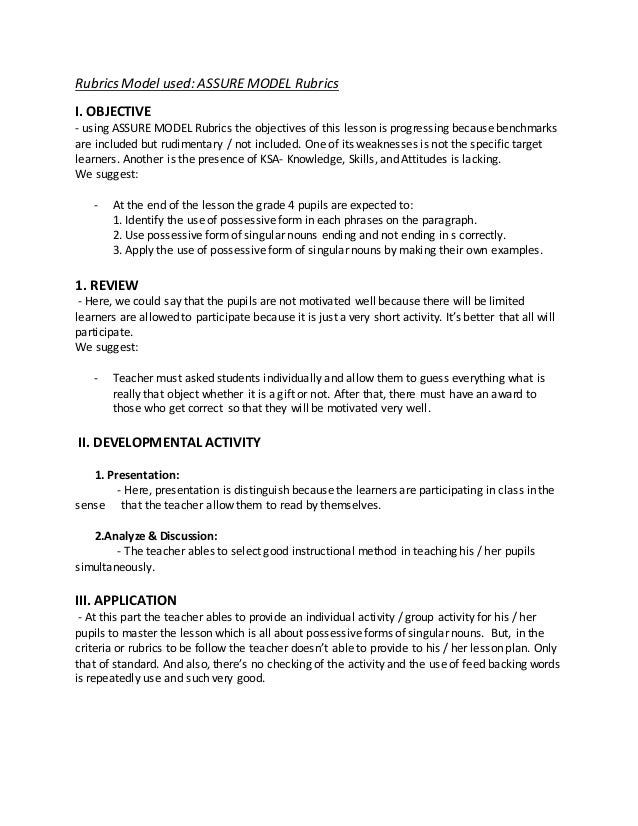 Review writing lesson plan image