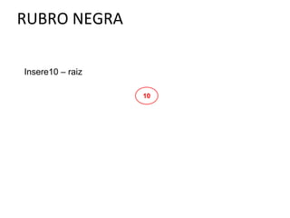 Insere10 – raiz
10

 