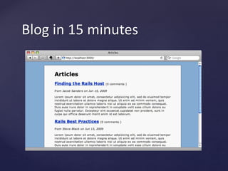 Blog in 15 minutes 
Check it! 
 