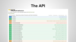 The API
 