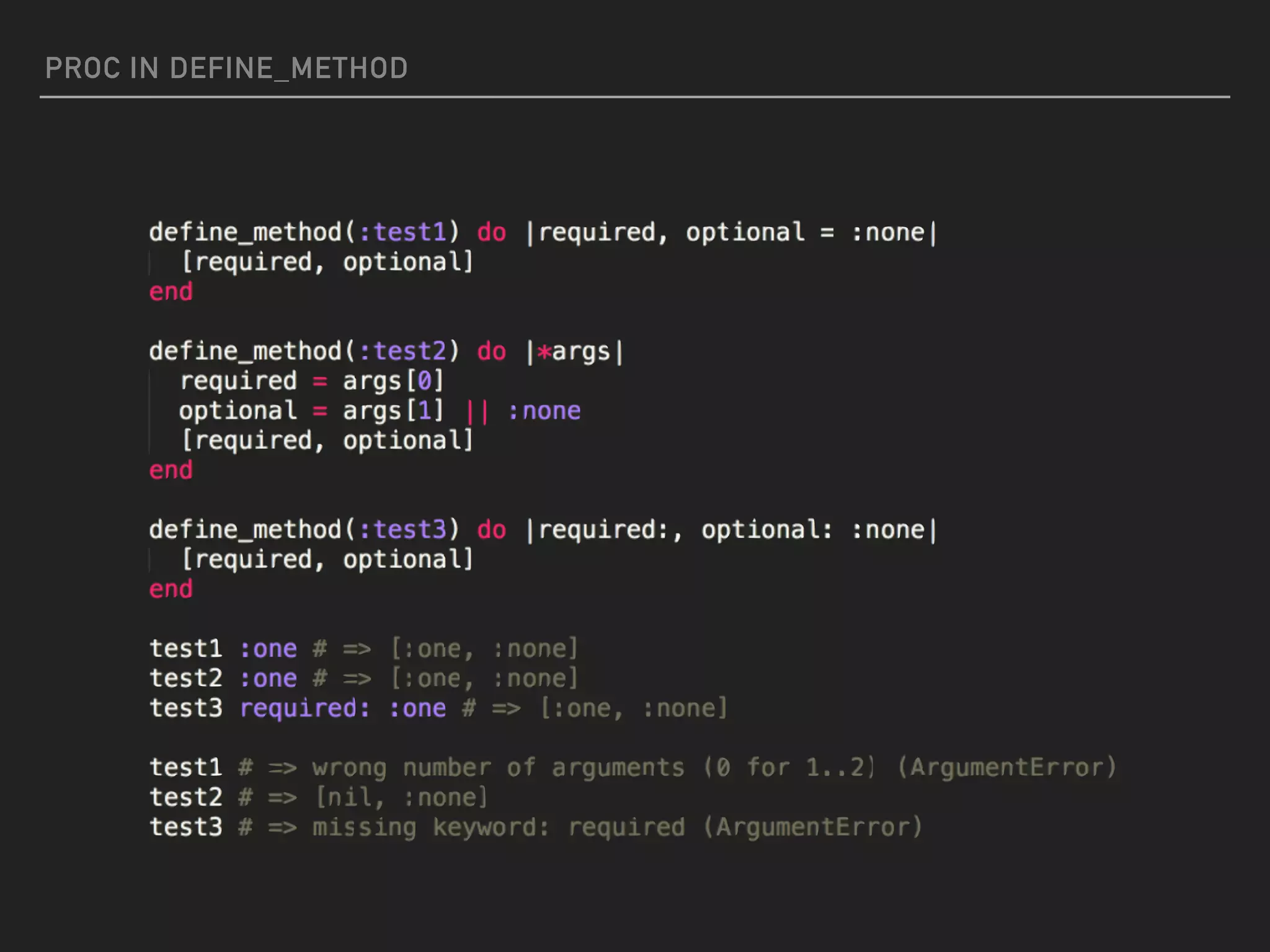 PROC IN DEFINE_METHOD
 