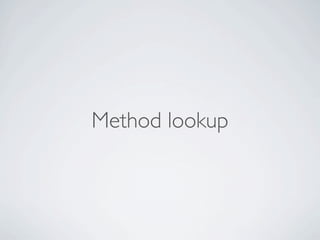 Method lookup

 